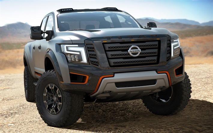 SUVs, Tuning, 2016, Nissan Titan, Warrior Concept, desert, pickups