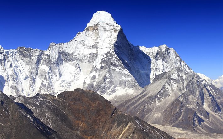 पहाड़ों, चोटियों, आकाश, नेपाल