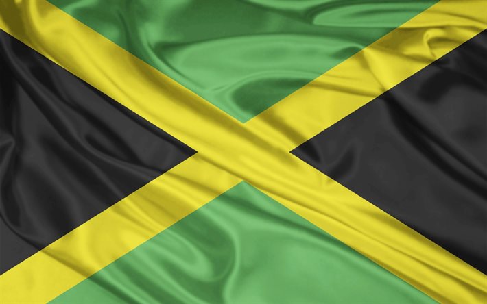 jamaicas flagga, världens flaggor, jamaica