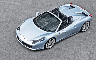 Ferrari 458 spider, Kahn, Diseño, optimización, sport coupe, azul Ferrari