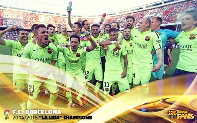 fc barcelona, fotboll, spanien, la liga champions, mästare 2016, messi, neymar, suarez, iniesta, xavi