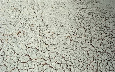 la terre sèche, 4k, la texture du désert, les concepts de la sécheresse, la texture de la terre fissurée, la texture du sol, le désert