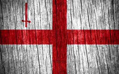 4K, Flag of City of London, Day of City of London, english counties, wooden texture flags, City of London flag, Counties of England, City of London, England