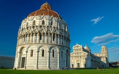 Pisa Cathedral, Roman Catholic cathedral, Leaning Tower of Pisa, Il Duomo di Santa Maria Assunta, Pisa, leaning tower, Pisa landmark, Pisa cityscape, Italy