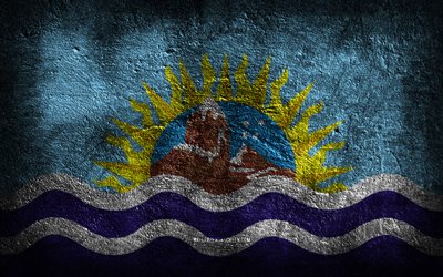 4k, Santa Cruz flag, Argentine province, stone texture, Flag of Santa Cruz, stone background, Provinces of Argentina, Day of Santa Cruz, grunge art, Santa Cruz province, Santa Cruz, Argentina