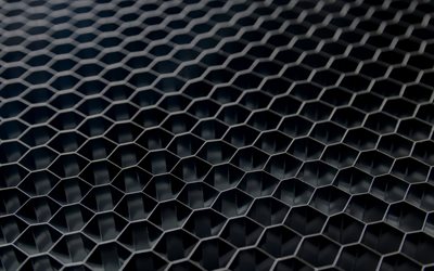 textura de malla hexagonal negra, textura hexagonal 3d negra, fondo hexagonal negro, fondo hexagonal 3d, textura de malla 3d, fondo 3d negro, textura de malla