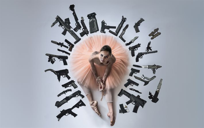 루니, 4k, 포스터, 발레리나, 2024 영화, 무기, 아나 데 아르 마스