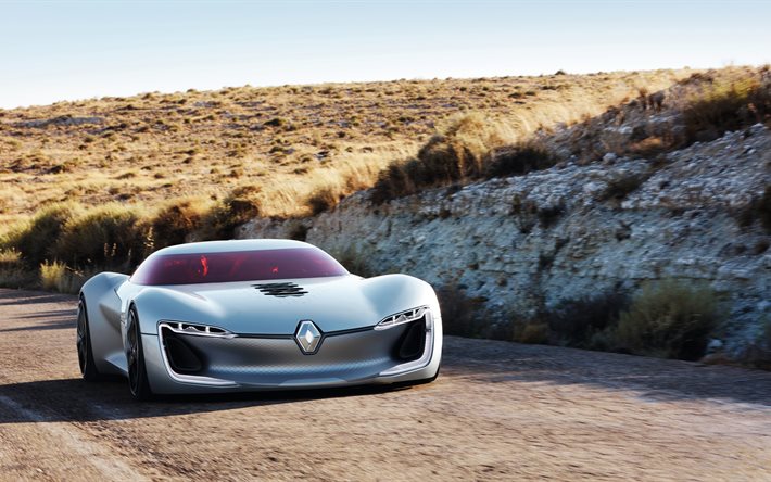 renault trezor concept, 5k, supercarros, 2016, estrada