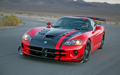 Dodge Viper SRT10 ACR, tuning, 2009 cars, supercars, Red Dodge Viper, 2009 Dodge Viper, american cars, Dodge