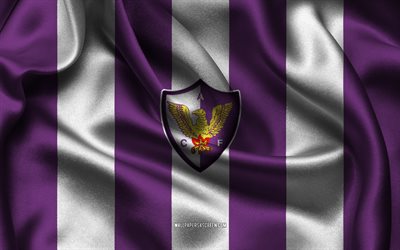 4k, Centro Atletico Fenix logo, purple and white silk fabric, Uruguayan football team, Centro Atletico Fenix emblem, Uruguayan Primera Divisiion, Centro Atletico Fenix, Uruguay, football, Centro Atletico Fenix flag