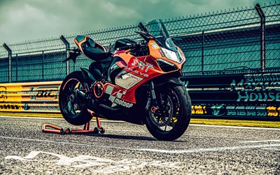 2022, Ducati Panigale V2, 4k, race bike, red Ducati Panigale, racing track, sport bikes, italian sports bikes, Ducati