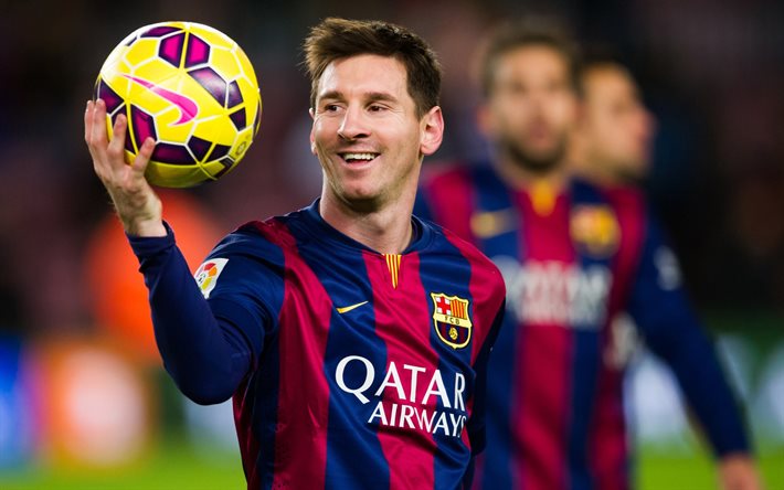 Lionel Messi, futbolista, 2016, Leo Messi, balón de fútbol, las estrellas, el FC Barcelona