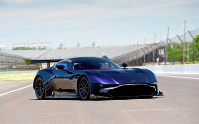 Aston Martin Vulcan, 2016, supercars, pista de carreras, azul Aston Martin