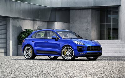 Porsche Macan Turbo, 2016, Wimmer, tuning, crossovers, blue macan