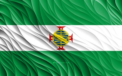 4k, 시스플라티나 깃발, 물결 모양의 3d 플래그, 브라질 국가, 시스플라티나의 국기, 시스플라티나의 날, 3d 파도, 브라질의 주, 시스플라티나, 브라질