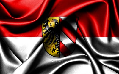 नूर्नबर्ग झंडा, 4k, जर्मन शहर, कपड़े के झंडे, नूर्नबर्ग का दिन, नूर्नबर्ग का ध्वज, लहराती रेशमी झंडे, जर्मनी, जर्मनी के शहर, नूर्नबर्ग