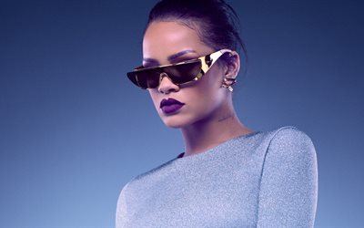 Rihanna, 4K, süper yıldız, şarkıcı, Dior güneş Gözlüğü, güzellik