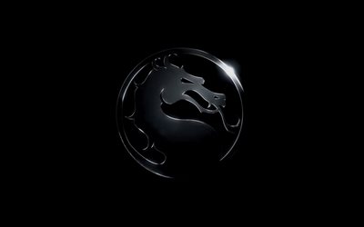 Mortal Kombat X, logo, arrière-plan noir