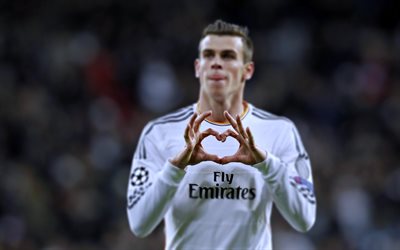 Gareth Bale, 4k, stelle del calcio, partita, il calciatore del Real Madrid