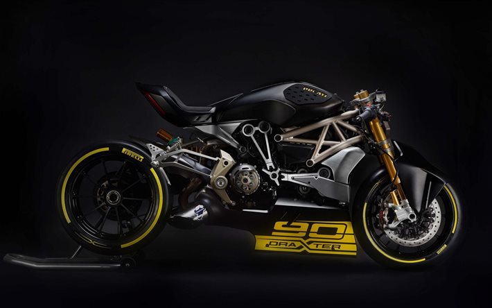 Ducati draXter, 2016, carreras de motos, negro y amarillo