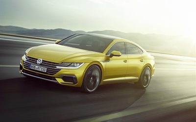 Volkswagen Arteon, 2018 araba, hareket, yol, Volkswagen