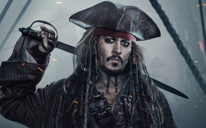 Piratas del Caribe: Dead Men Tell No Tales, 2017, Johnny Depp, Jack Sparrow
