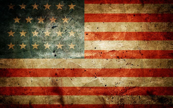us flag, アメリカのフラグ, レトロなフラグ, 愛国心, 米国