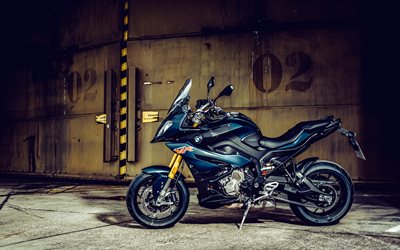 2024, BMW S 1000 XR, 4k, side view, exterior, new blue S 1000 XR, German motorcycles, BMW