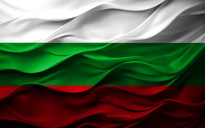 4k, ブルガリアの旗, ヨーロッパ諸国, 3dブルガリアフラグ, ヨーロッパ, ブルガリア旗, 3dテクスチャ, ブルガリアの日, 国家のシンボル, 3dアート, ブルガリア