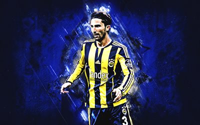 Hasan Ali Kaldirim, grunge, Fenerbahce, Blue stone, soccer, Turkish footballers, Ali Kaldirim, football, Turkey