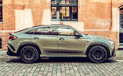 2022, Brabus 900 Rocket Edition, side view, exterior, Mercedes-AMG GLE 63 S 4Matic Coupe, Brabus, GLE Coupe tuning, luxury SUV, gray GLE 63 S, Mercedes-Benz