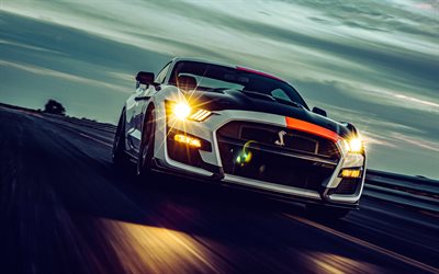 Hennessey Venom 1200 Mustang GT500, 4k, headlights, 2023 cars, supercars, tuning, 2023 Ford Mustang GT500, american cars, Ford