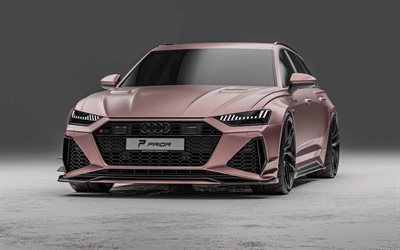 2022, Audi RS6 Avant, 4k, Prior Design, C7, PD6RS, aerodynamic kit, purple Audi RS6 Avant, tuning RS6 Avant, custom RS6 Avant, german cars, Audi