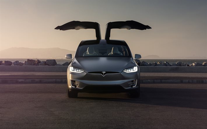 La Tesla model X, 2016, P90D, voiture électrique, la Tesla