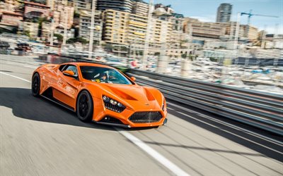 Zenvo ST1, arancione Zenvo, sport auto, velocità, arancione, Monte Carlo, Zenvo