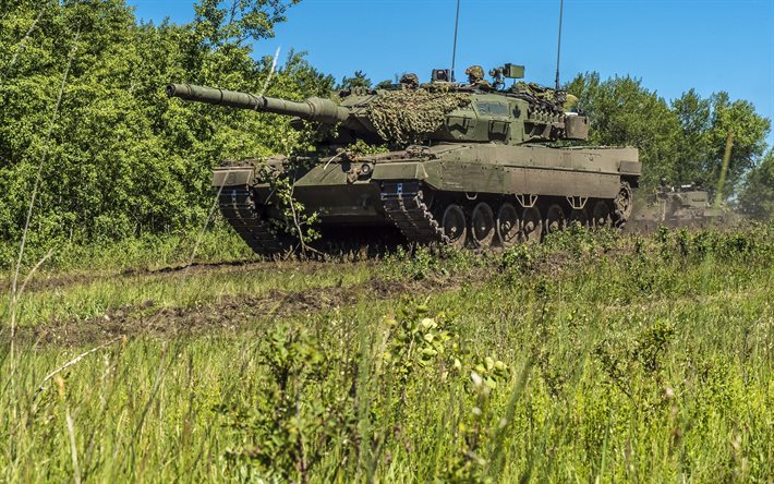 leopard 2a6, camuflagem, tanques modernos, tanques alemães