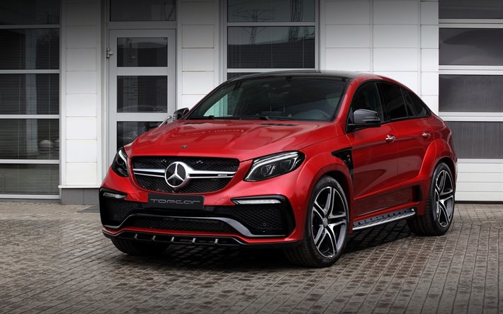 TopCar, tuning, 2016, Mercedes-Benz GLE Coupé Inferno, supercars, rouge Mercedes