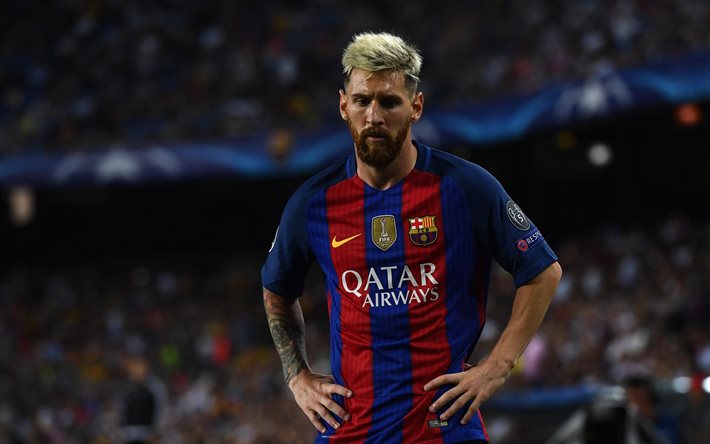 Lionel Messi, 2016, las estrellas del fútbol, Barcelona, partido, Leo Messi