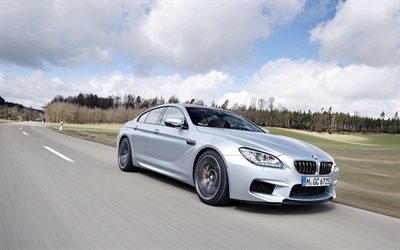 los sedanes, 2015, BMW M6 Gran Coupé, la carretera, la velocidad