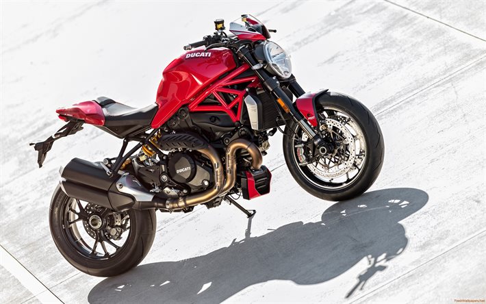 motos, 2016, ducati monster 1200r, vermelho ducati