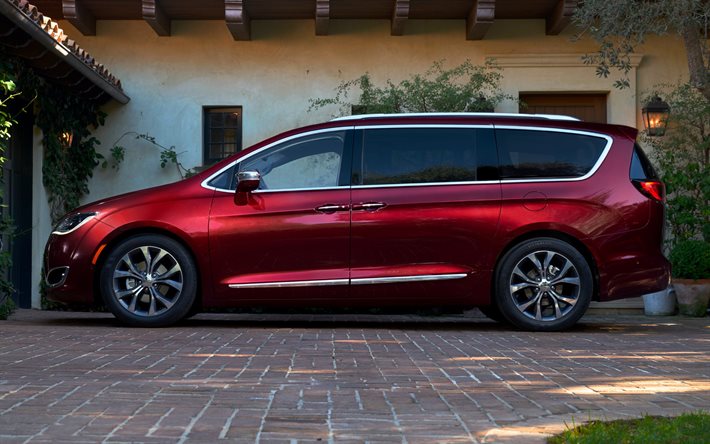 Chrysler Pacifica, 2017, minivan, rojo, coches nuevos