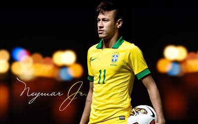 Neymar, a las estrellas del fútbol, Neymar Jr, futbolistas, el Equipo Nacional Brasileño