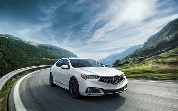 acura tlx a-spec, 2018両, 道路, 移動, 白tlx, acura