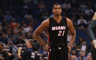Hassan Whiteside, jugadores de baloncesto, 2016, de la NBA, Miami Heat