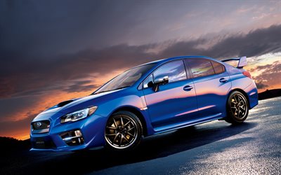 Subaru WRX STI, JP-spec, sedans, movement, sportcars, blue subaru