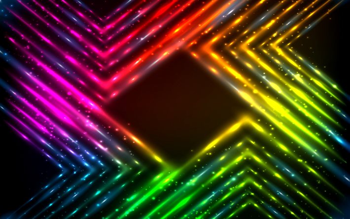 neon rays, lights, creative, abstract background