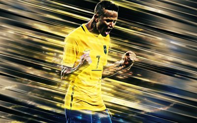 Luan, Brasileño, jugador de fútbol, delantero, el Brasil, el equipo nacional de fútbol, arte, metas, fútbol, Brasil, Luan Vieira
