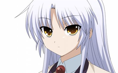 angel beats, kanade tachibana, animeserie, protagonist, porträtt, japansk manga