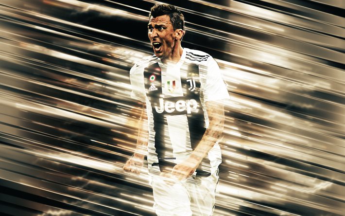 Mario Mandzukic Hırvat futbolcu, forvet, Juventus, portre, gol, Komiser juve, Torino, İtalya, Juventus takımı, futbol oyuncuları Serie, Mandzukic