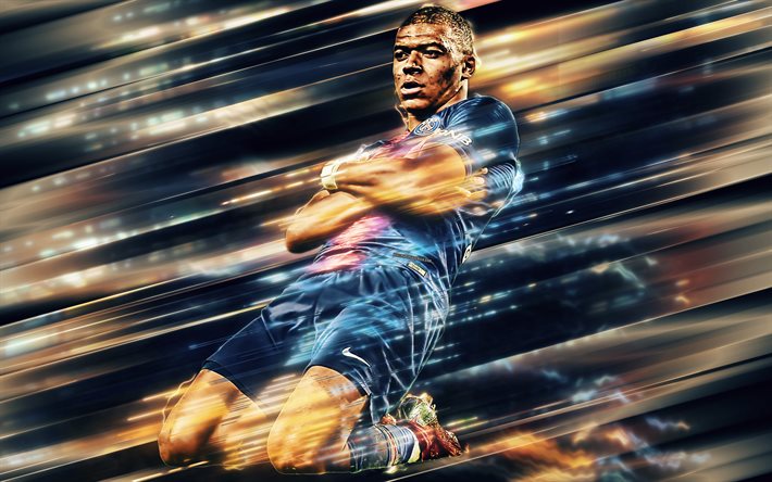 Kylian Mbappe, Paris Saint-Germain, French footballer, attacker, goals, PSG, Ligue 1, France